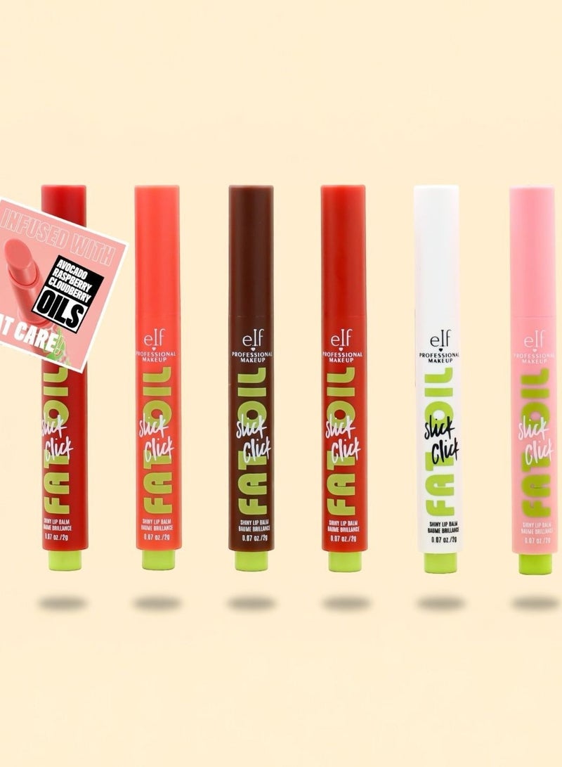 elf Fat Oil Slick Click Shiny Lip Balm 6pcs