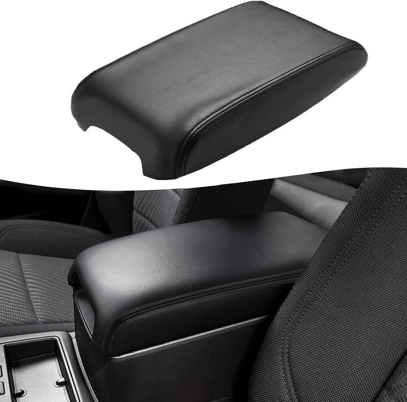 KBH Center Console Armrest Cover Replacement for Toyota Camry 2012 2013 2014 2015 2016 2017, Vinyl Leather Trim, Car Armrest Replace Covering, Black (Without Lid) - Image 1