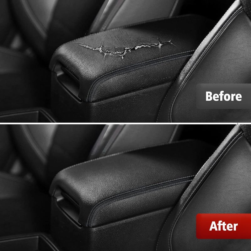 KBH Center Console Armrest Cover Replacement for Toyota Camry 2012 2013 2014 2015 2016 2017, Vinyl Leather Trim, Car Armrest Replace Covering, Black (Without Lid) - Image 4
