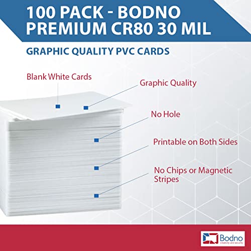 Bodno 100 Pack - Bodno Premium CR80 30 Mil Graphic Quality PVC Cards - Image 2