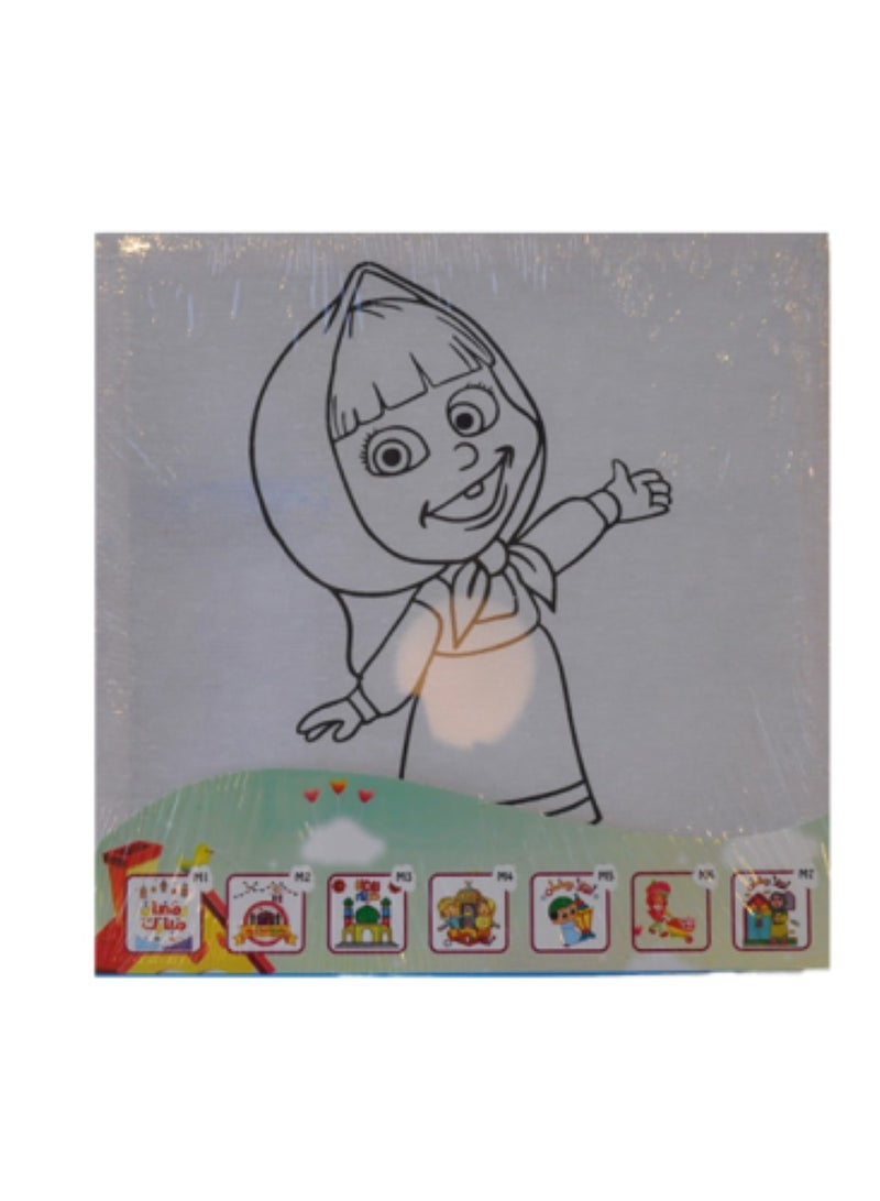 WAVY Canvas painting with colors for children to color - Image 1