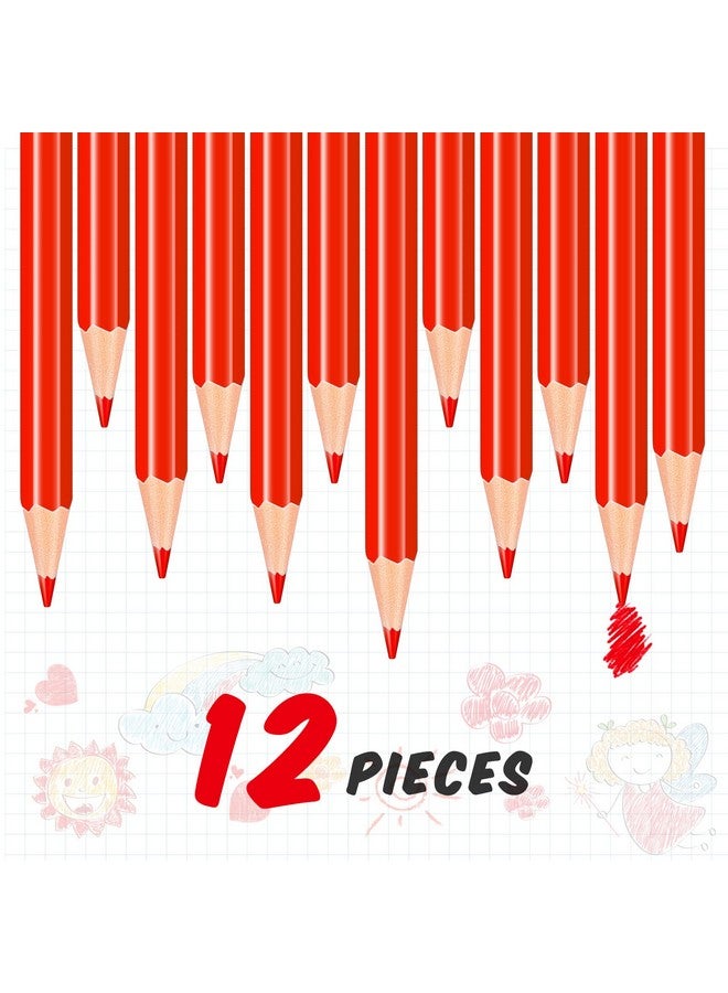 Chinco 12 Pieces Erasable Pencils Pencils Sharpened Pencils Hb Pencils With Eraser Wood Correcting Pencils Checking Pencils (Red) - Image 5