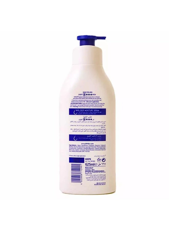 Nivea Express Hydration Body Lotion Normal Dry Skin- 625ml - Image 2