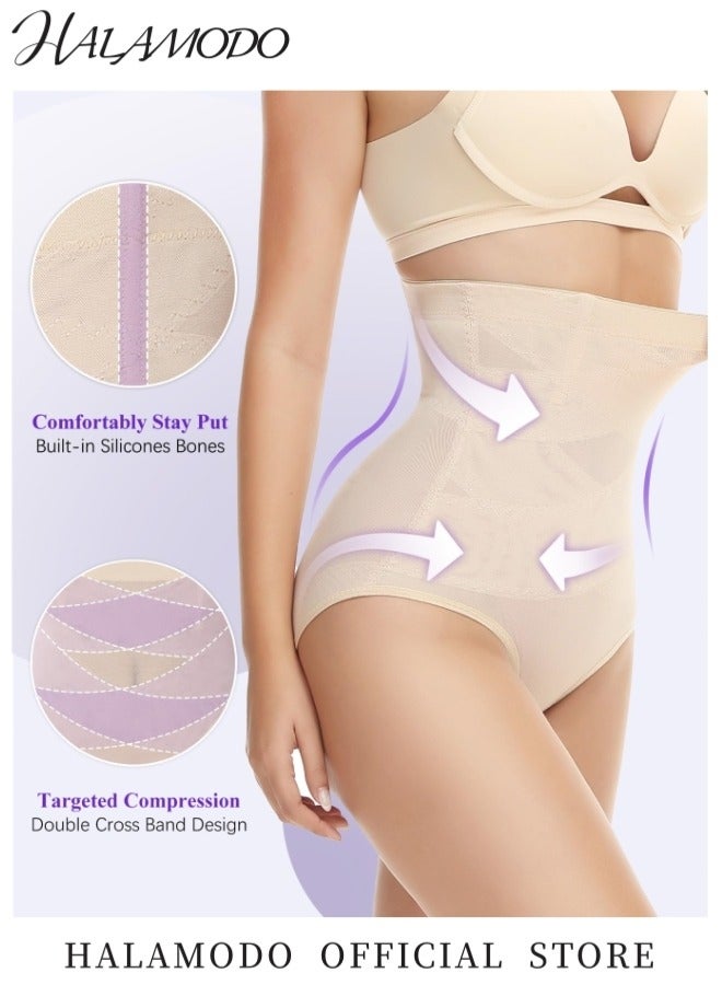 هالامودو سراويل نسائية داخلية نسائية عالية الخصر للتحكم في البطن، ملابس داخلية ضاغطة لتنحيف الجسم ومشدودة لشد المؤخرة ومشدودة للتحكم في المعدة - Image 3