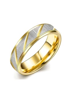 Unisex Stainless Steel Striped Design Ring