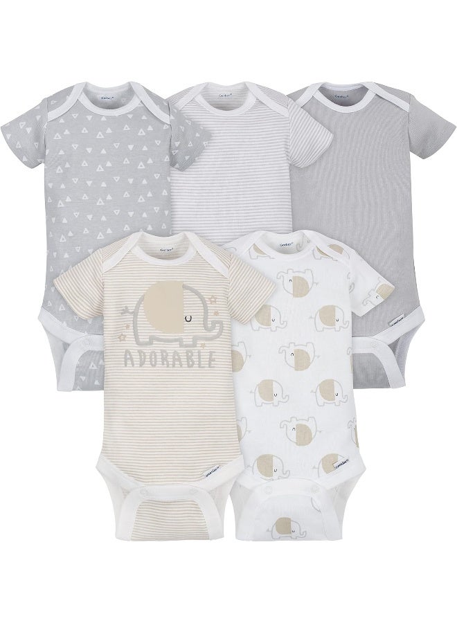 Gerber Gerber Baby Boys 5-pack Short-sleeve Onesies Bodysuits  - Image 1