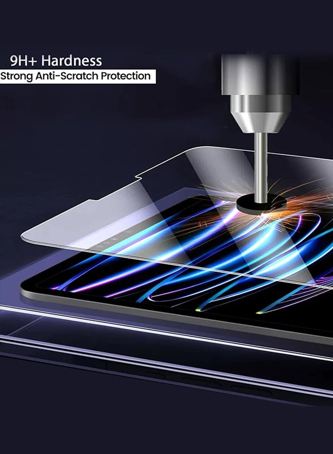 SUNDAREE واقي شاشة لجهاز iPad Pro مقاس 12.9 بوصة [إصدار 2022 و2021 و2020 و2018، الجيل السادس والخامس والرابع والثالث]، طبقة زجاجية مقواة بصلابة 9H+ مع صينية تطبيق تلقائي، خالٍ من الفقاعات، يدعم قلم Apple - Image 5