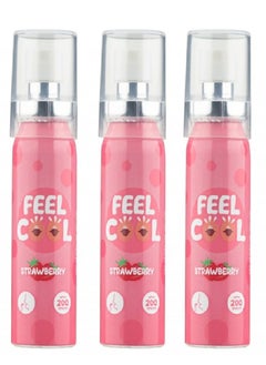 FEEL COOL 3 Pieces of Mouth Freshener With Strawberry 20 ml  - Image 1