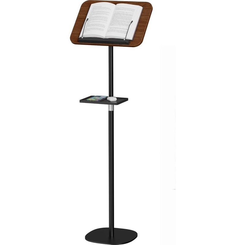 170cm Muslim Quran Holder Prayer Book Stand for Worship Reading Floor Book Stand with Removable Tray Adjustable Wooden Quran Book Stand Portable Rehal Holder - Image 1