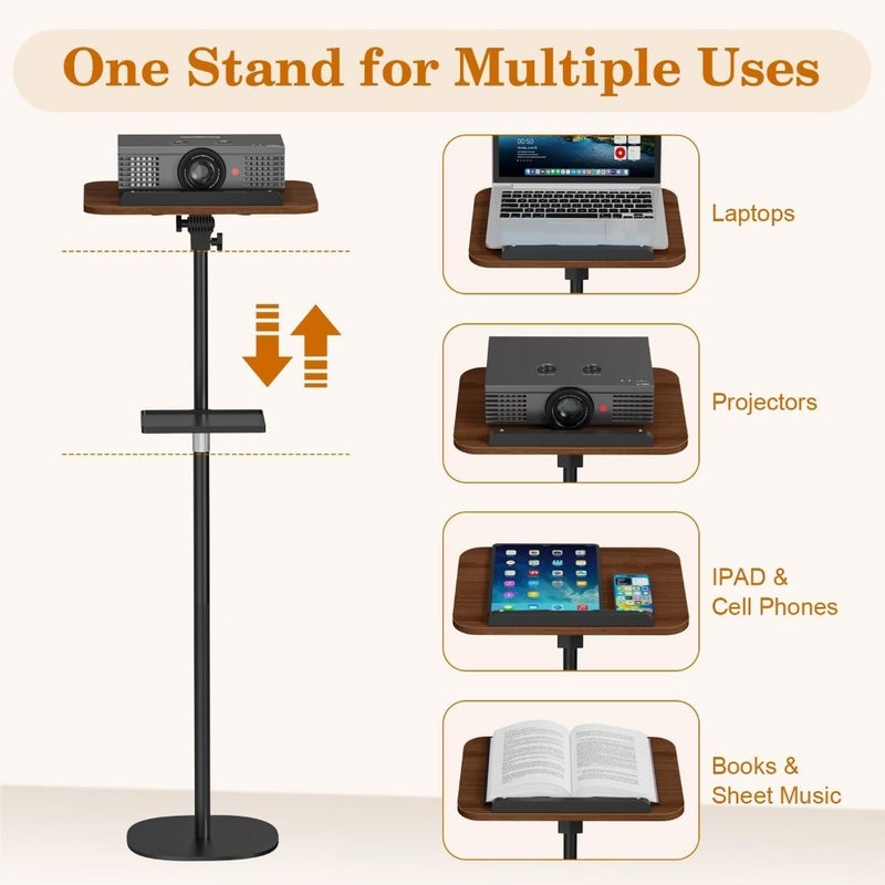 170cm Muslim Quran Holder Prayer Book Stand for Worship Reading Floor Book Stand with Removable Tray Adjustable Wooden Quran Book Stand Portable Rehal Holder - Image 2