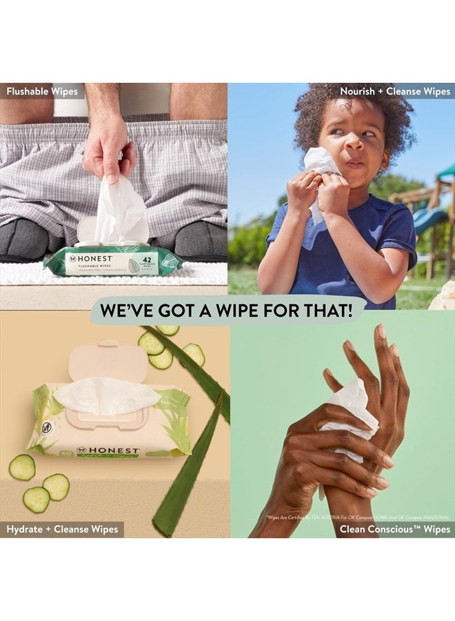 The Honest Company Clean Conscious Unscented Wipes | Over 99% Water, Compostable, Plant-Based, Baby Wipes | Hypoallergenic for Sensitive Skin, EWG Verified | Geo Mood, 648 Count - Image 5