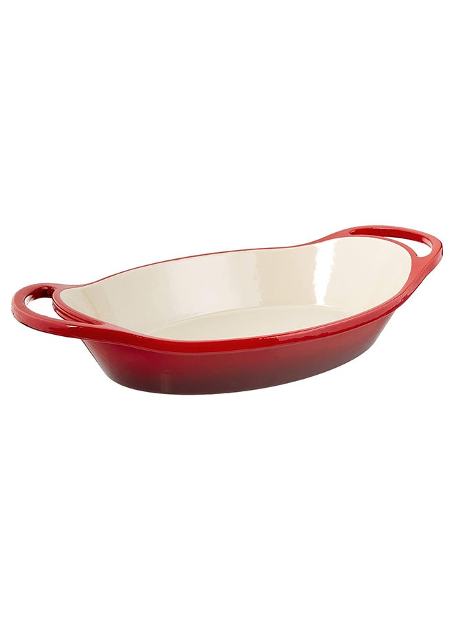 Lodge Oval casserole, 2 Quart, Red - Image 1