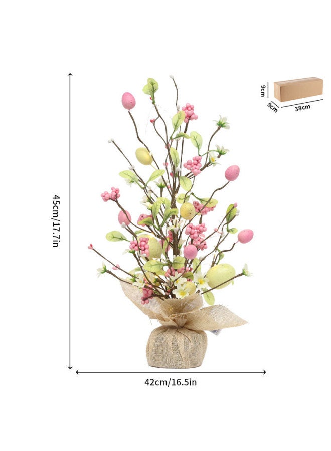 Dual Home New Easter Decorations Led Luminous Easter Egg Decoration Tree Scene Desktop Ornaments - Image 1
