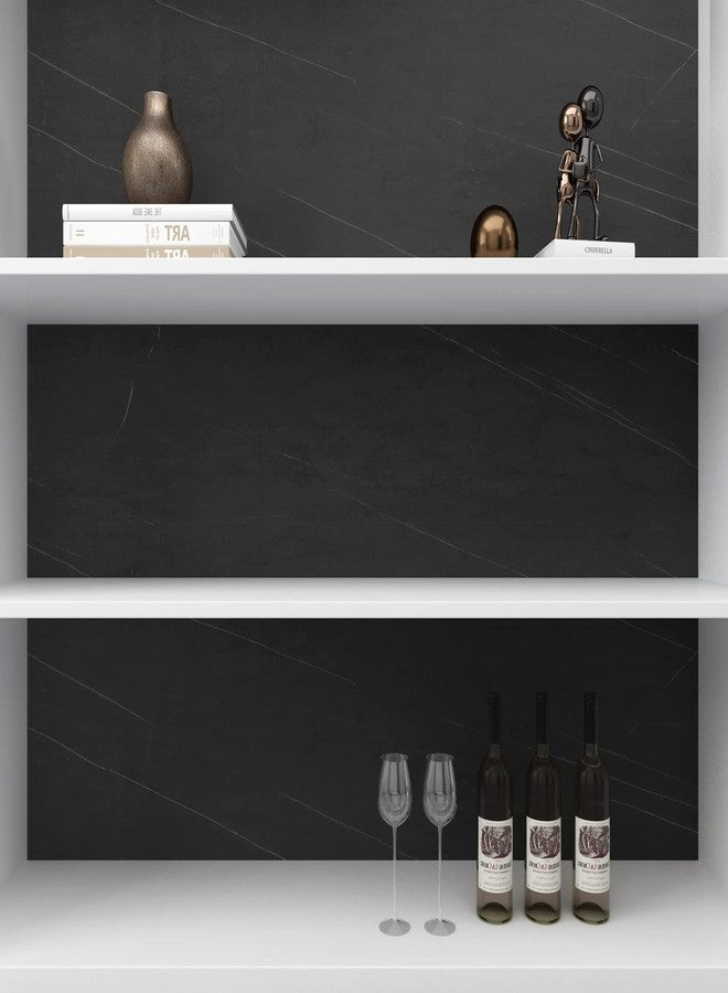 Decotalk 30"x120" Black Marble Contact Paper for Countertops Waterproof Marble Peel and Stick Wallpaper for Kitchen Counter Black Contact Paper for Bathroom Wallpaper Self Adhesive Matte Vinyl Sticker - Image 4