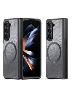 Magnetic Case for Samsung Galaxy Z Fold 6, Compatible with MagSafe, Hydrophobic Fade Resistant, Fingerprint Resistant, Shock Resistant Protective Case, Slim Frosted Transparent  Case (Z Fold 6)