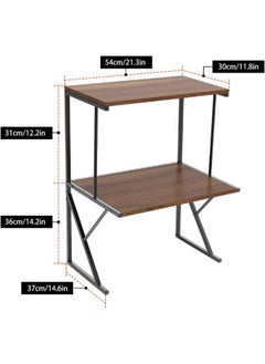 3 Tier Wooden Microwave Stand Shelf with Metal Frame Kitchen Storage Shelf Rack Home Office 3 Tier Storage Stand Rack for Printer and Microwave - pzsku/ZC32558E58B9CE3B86365Z/45/_/1727603295/43ffe7fb-4d3c-4576-acc7-90db1e6d0262