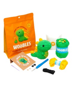 Easy Peasy Crochet Kit for Beginners, Fred The Dinosaur Crochet Kit Crochet Kit with Step-by-Step Video Tutorials DIY Crochet Kit Fred The Dinosaur Beginner Crochet Set for Crochet Beginners
