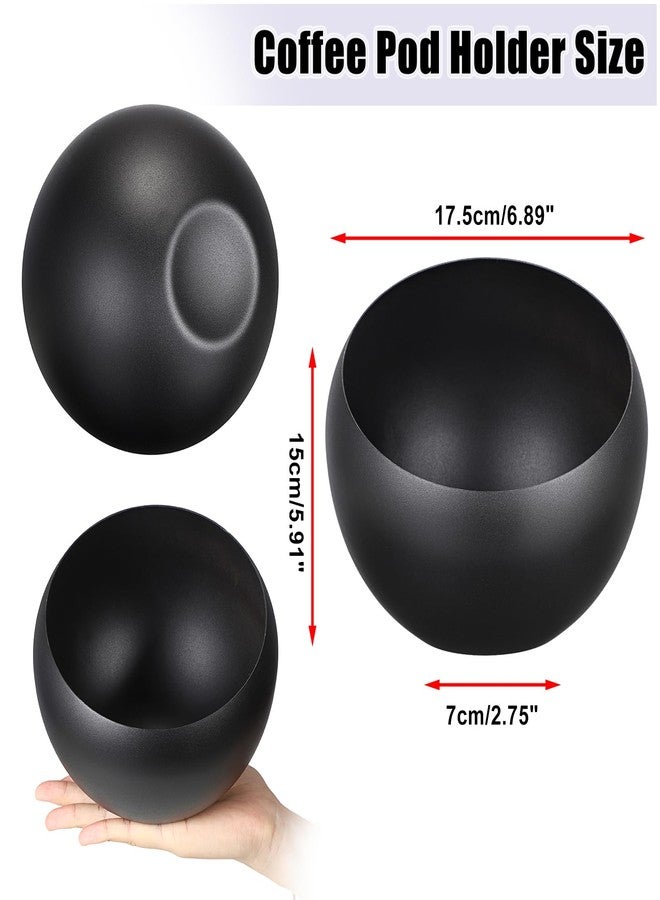 ELLDOO Coffee Pod Holder, Black Metal Coffee Pod Storage for K Cup Nespresso Vertuo Keurig, Creamer Organizer Candy Bowl Fruit Jar for Countertop Kitchen Breakroom (Without Base) - Image 2