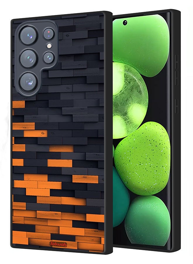 Tolwak Samsung Galaxy S22 Ultra 5G Protective Case Cover Wooden Wall - Image 1