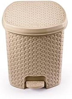 El Watania El watania ratan trash bin size 2 beige 