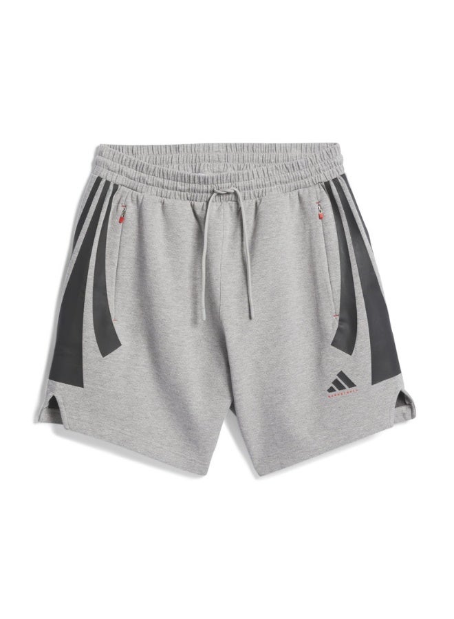 Adidas adidas ADI BB PK SHORT Grey Originals Unisex SHORTS  - Image 3