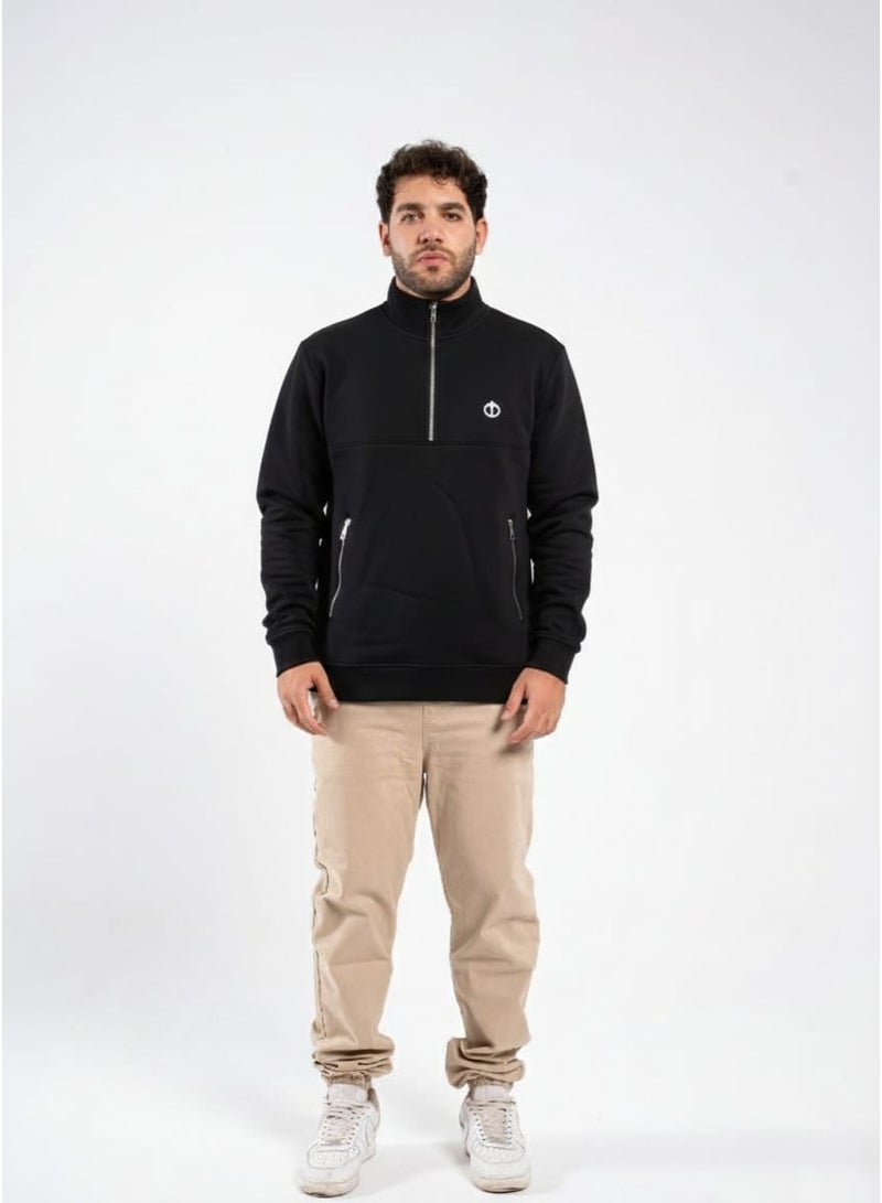 Men Sweatshirt quarter ZIPPER