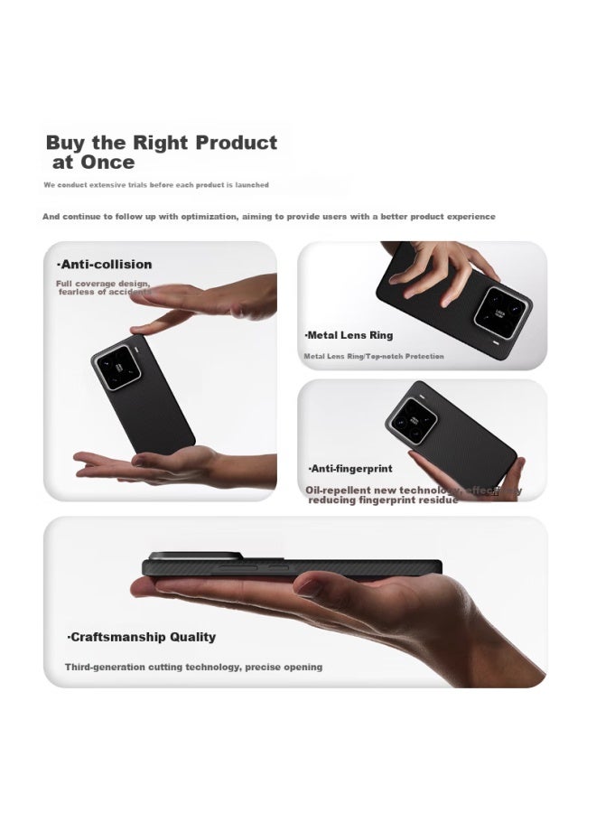Conga Kevlar Aramid Fiber Full Protection Case For Xiaomi 15s Pro Ultra Thin Hard Shell Anti-drop Heat Dissipation Rainbow Color Magnetic Metal Ring - Image 1