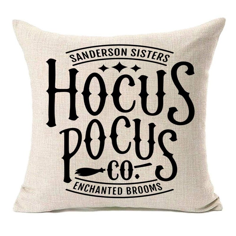 MFGNEH MFGNEH Halloween Decorations Pillow Covers 18x18 Sanderson Sisters Hocus Pocus Decor Throw Pillow Cushion Cover for Home Halloween Decor  - Image 1