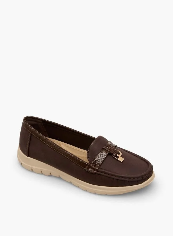 لو كونفورت Metal Accent Slip-On Loafers