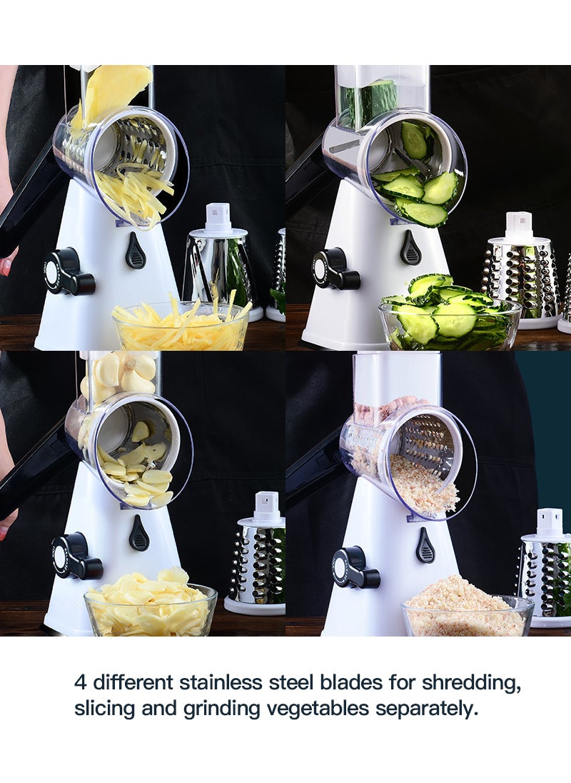 Sharpdo - 4-Piece Vegetable Slicer 3 in 1 Handheld Spiral Rotary Drum Slicer - Image 1