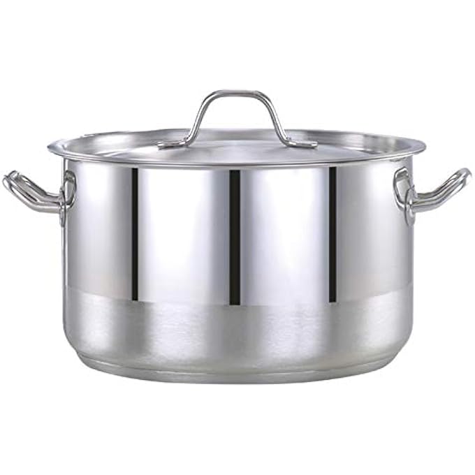 وعاء طهي احترافي 32 × 18 سم، وعاء طهي شديد التحمل للحساء والكاري والوجبات السائبة، متوافق مع موقد الغاز والكهرباء، مقاوم للصدأ ومتين