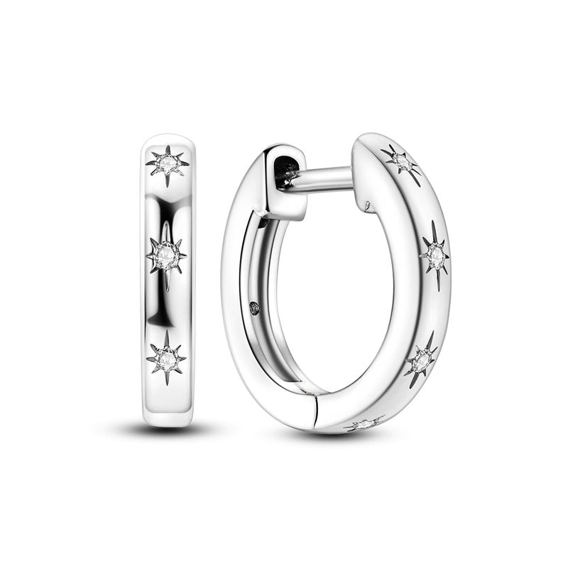 NARMO 925 Sterling Silver Earrings for Women Sun Hoop Earrings Small Hoop Earrings Lightweight Huggie Earrings - Image 1
