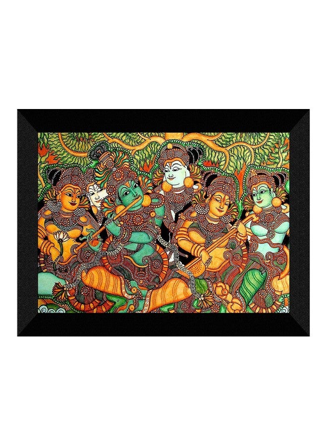 SAF paintings Kerela Mural Art Religious Black frame painting for Wall Decoration SA-SANFK33347A - Image 1