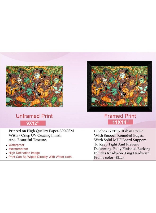 SAF paintings Kerela Mural Art Religious Black frame painting for Wall Decoration SA-SANFK33347A - Image 2