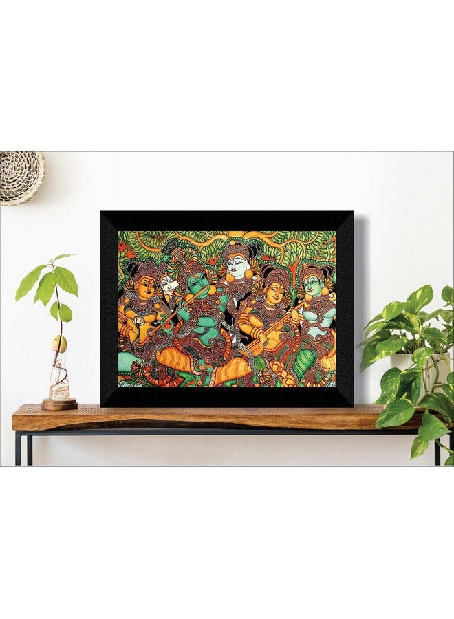 SAF paintings Kerela Mural Art Religious Black frame painting for Wall Decoration SA-SANFK33347A - Image 3