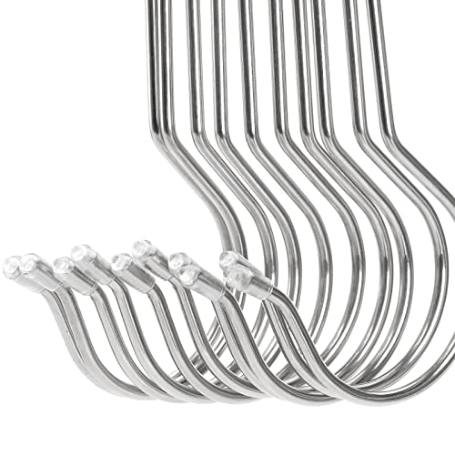 Frcctre 30 Pack Stainless Steel S Hooks Large S Shape Hanging Hooks, 8"/12"/16" Utility Heavy Duty Metal Long S Hook for Garden Kitchen Bathroom Wardrobe, Indoor & Outdoor Use - Image 4