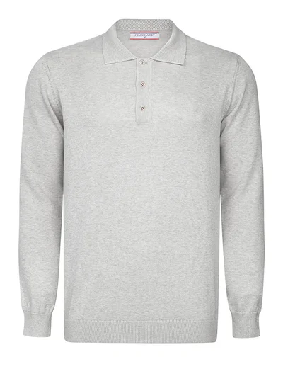 FELIX HARDY Pullover with Polo Collar
