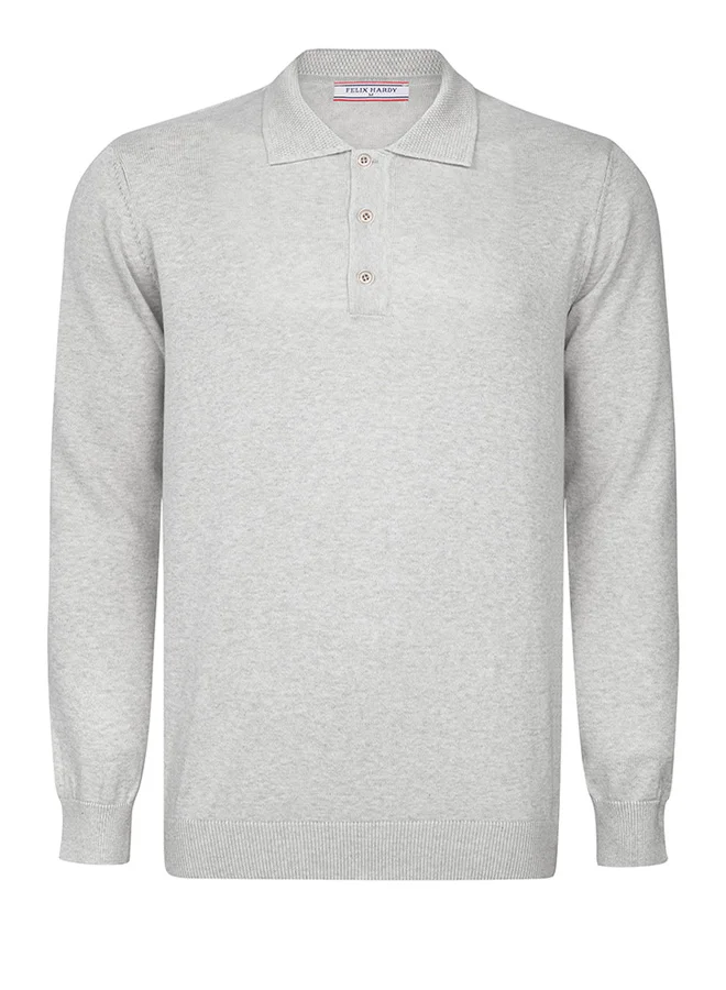 FELIX HARDY Pullover with Polo Collar