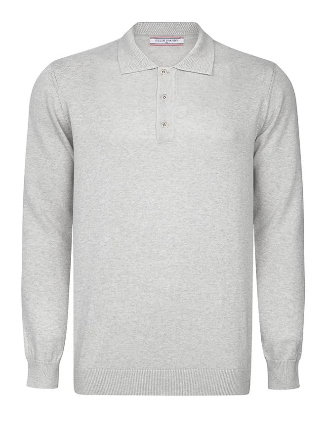 Pullover with Polo Collar