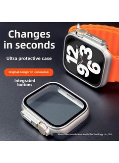 Generic Second Variable Ultra Watch Case For Apple Iwatchs10 Watch Case Modified PC Case Film Integrated S8 Protective Case-Colors:Midnight Blue-Exterior Dimension:45mm  Integrated Button  - Image 2