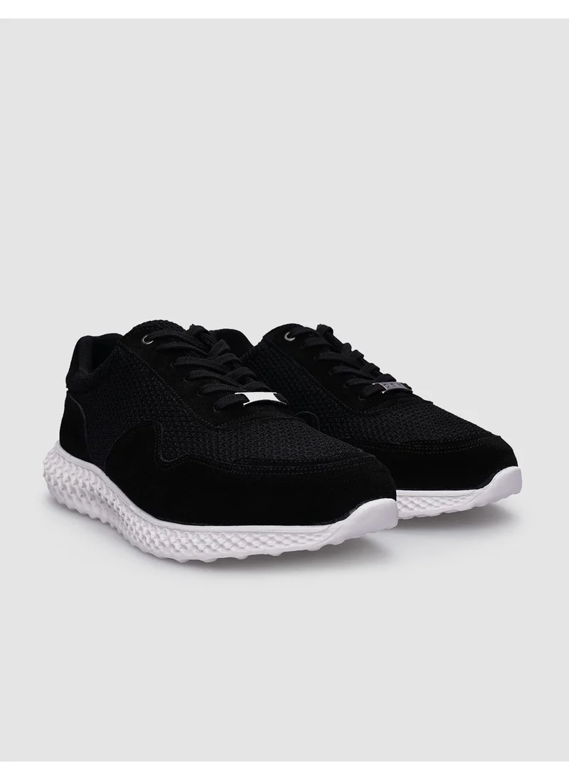 Cabani Knitwear Black Lace-Up Men's Sports Shoes