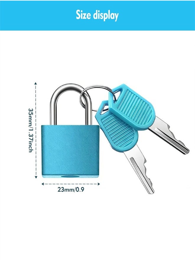 Generic Suitcase Locks with Keys, 6pcs Metal Padlocks Luggage Locks Small Luggage Padlocks Multicolor Locker Lock for Suitcase Backpack Gym Locker Jewelry Box  - Image 2