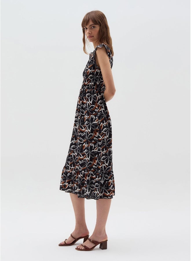 Ovs Floral Shirred Waist Dress - Image 4
