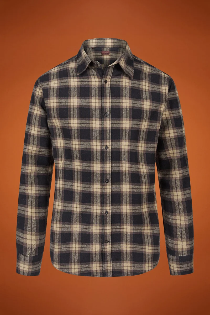 Men's casual shirt - Black/Beige