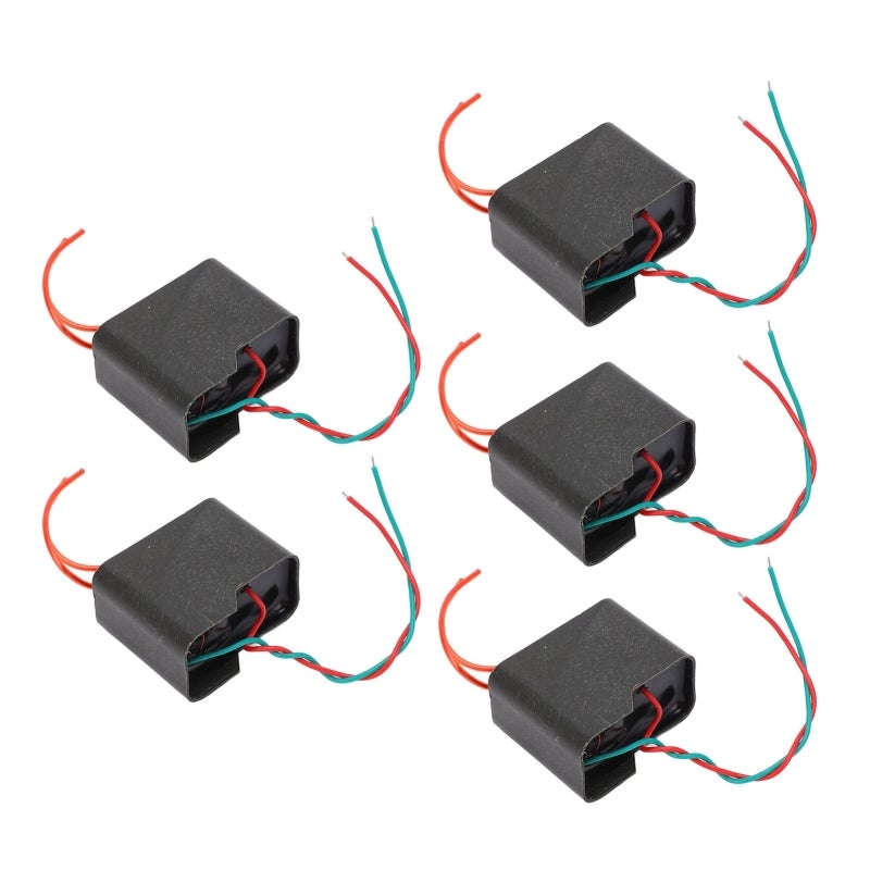 High Voltage Generator 5-Pack: 3.7~6V Input, 200KV Output, Corrosion-Resistant Plastic Casing - Powerful Tesla Coil Discharge Boost Step-Up Module for DIY Student Science Experiments, Electronic Instr - Image 1