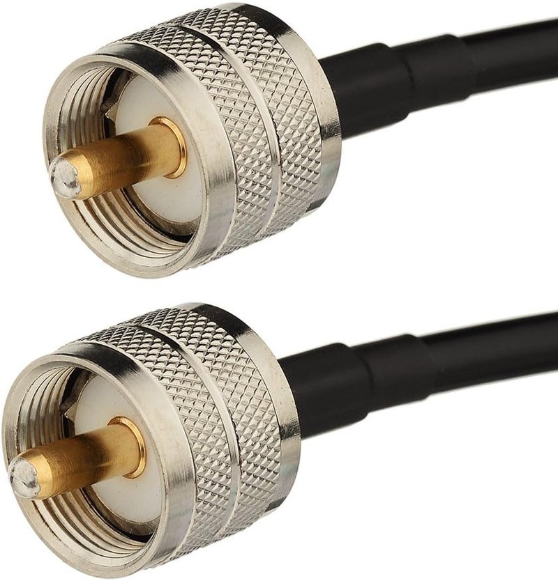Superbat UHF Male PL-259 to UHF Male PL-259 Low Loss Digital Coax UHF Jumper Cable (3ft RG58) for HAM & CB Radio,Antenna Analyzer,Dummy Load,SWR Meter - Image 2