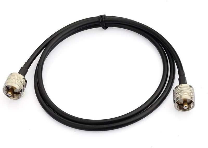 Superbat UHF Male PL-259 to UHF Male PL-259 Low Loss Digital Coax UHF Jumper Cable (3ft RG58) for HAM & CB Radio,Antenna Analyzer,Dummy Load,SWR Meter - Image 1