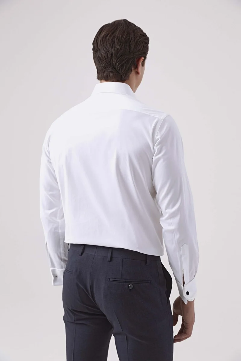 D'S DAMAT D'S Groom Ds Groom Regular Fit White Plain Shirt