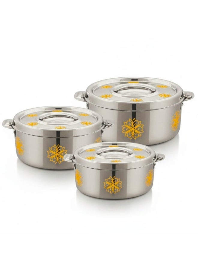 SEAGULL KSR Hotpot ZARA 3-Piece Set | 1.5L/2.5L/3.5L | Stainless Steel Insulated Casserole