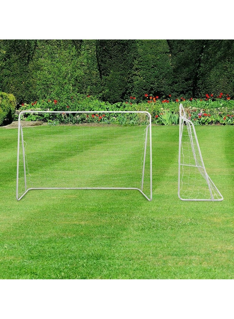 Football Goal, White Soccer Door Hoop, Portable Goal for Football Training, 240*150*90 CM - Image 3